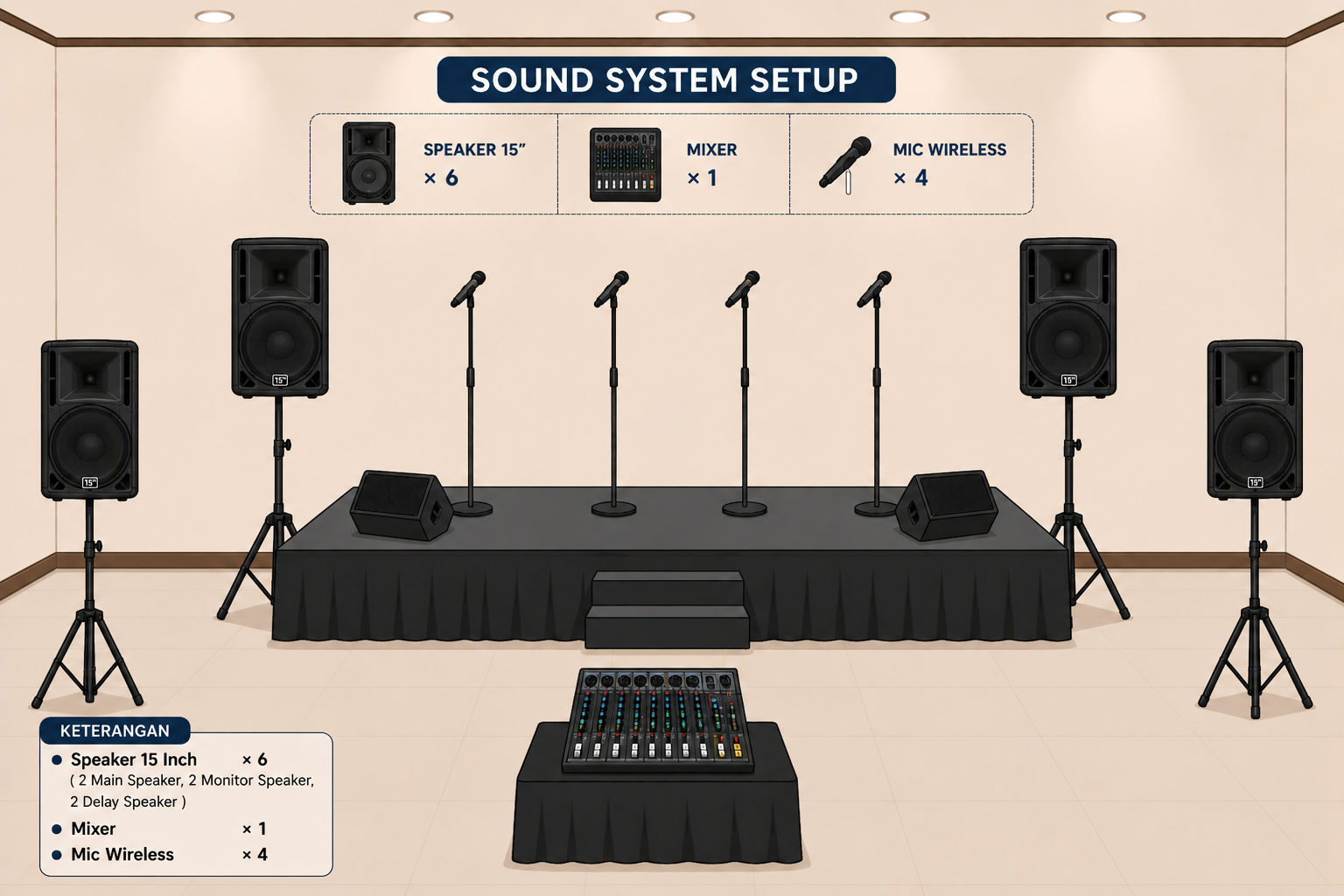 Paket Sound System 3000 Watt